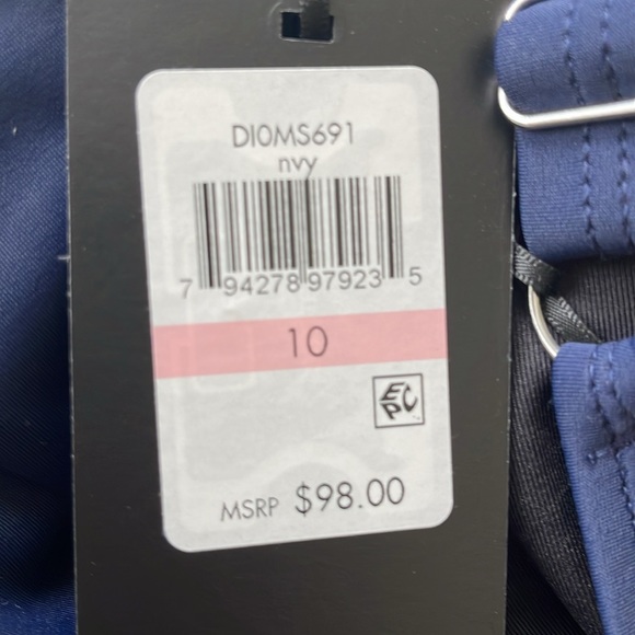 DKNY Navy Blue Swimsuit size 10 NWT - Picture 6 of 6